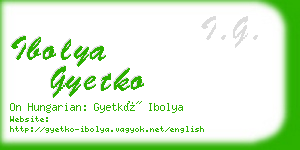 ibolya gyetko business card